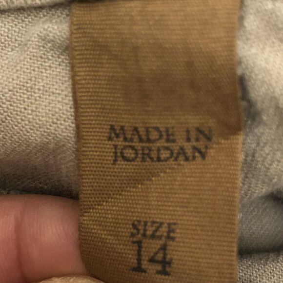 Hannah Jeans Ivory Womens 14 Missy Cropped Capri Cream Embroidered Bejeweled - Picture 11 of 11